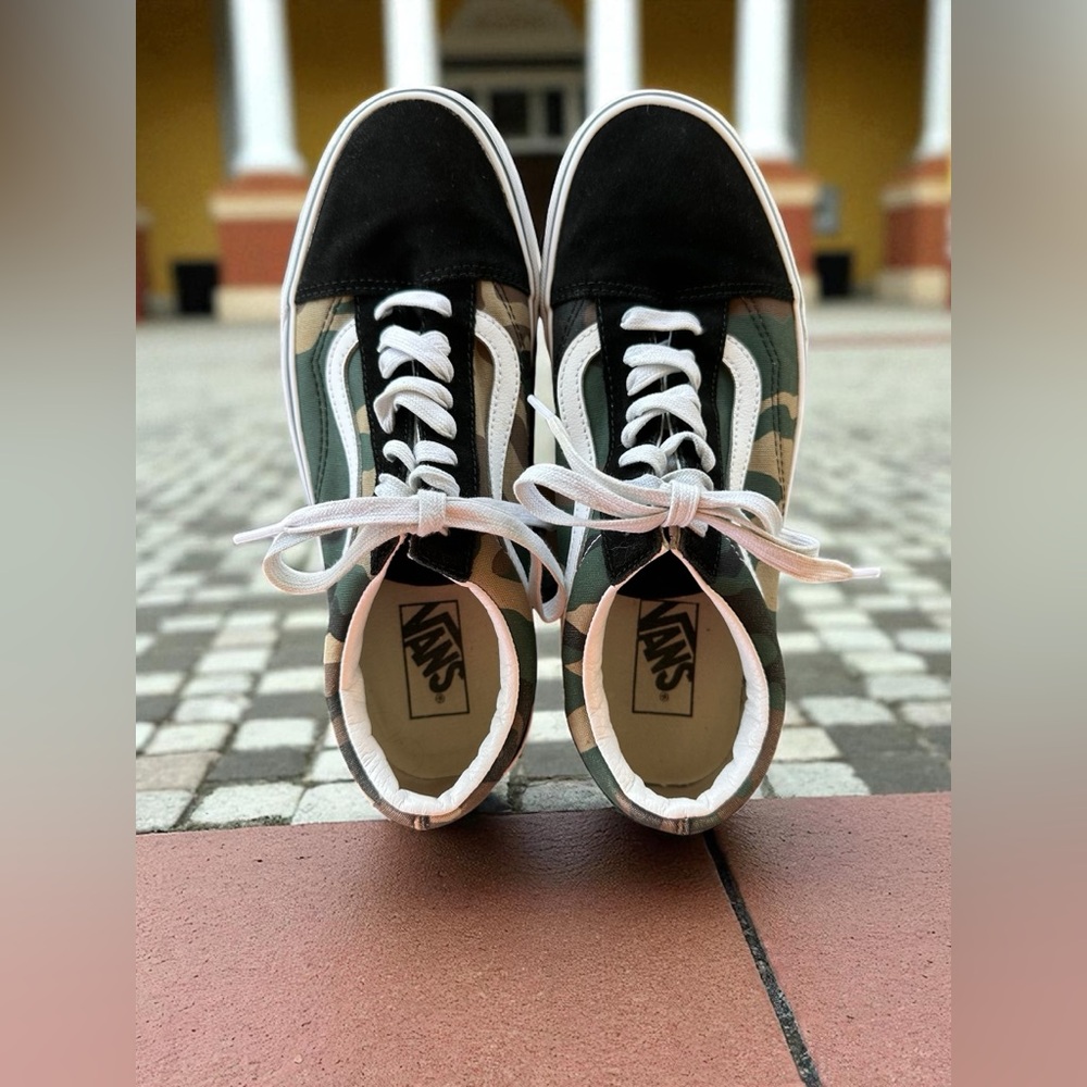Vans Old Skool Camo Checkerboard Low Top Sneakers Mens US 9.5 Women’s US 11